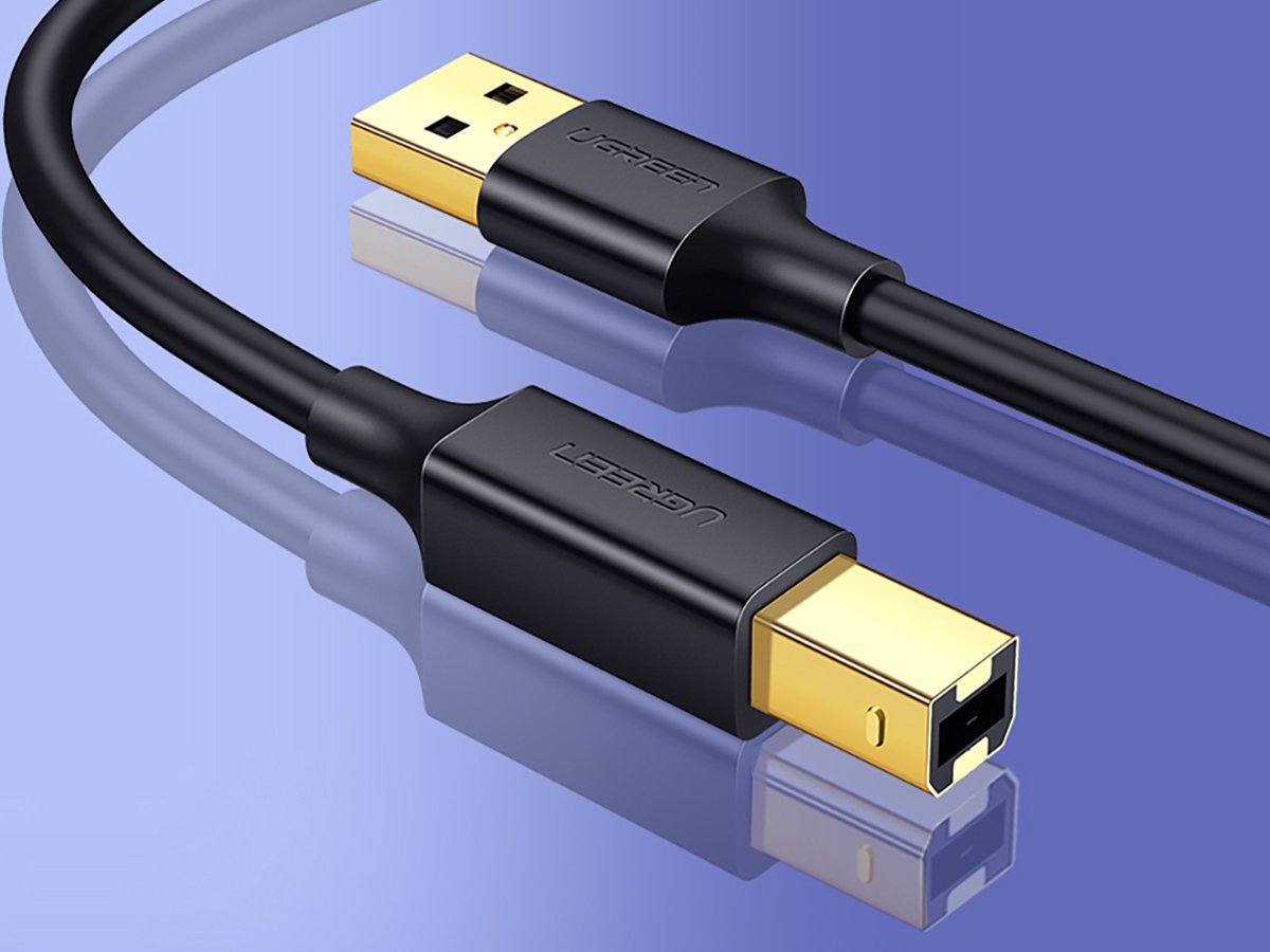 UGREEN US135 USB 2.0 A-B Kabel für Drucker vergoldet 2 m