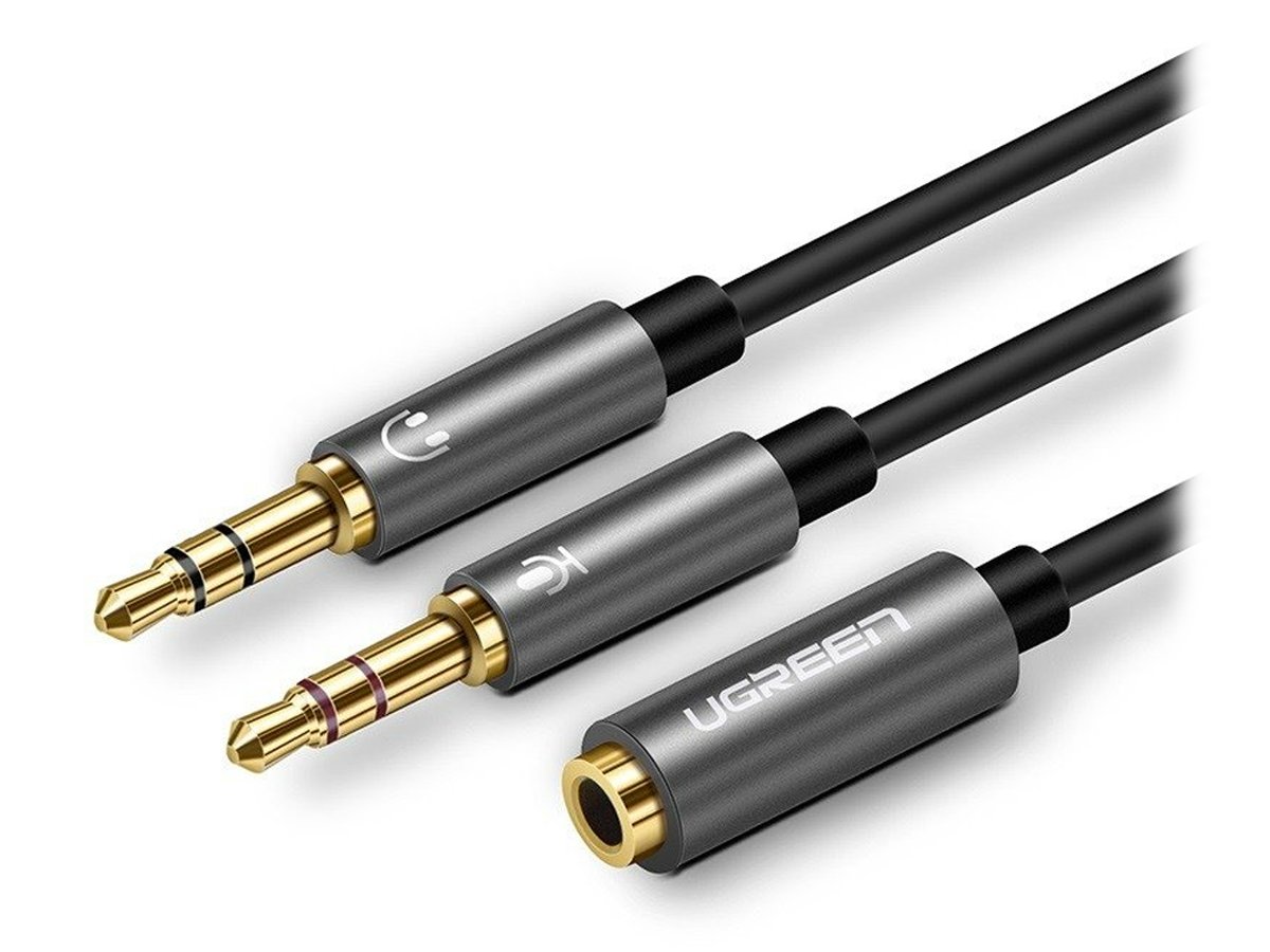 AV140 Audio-Splitter UGREEN AV140 AUX Kopfhörer+Mikrofon zu 3,5mm Klinke