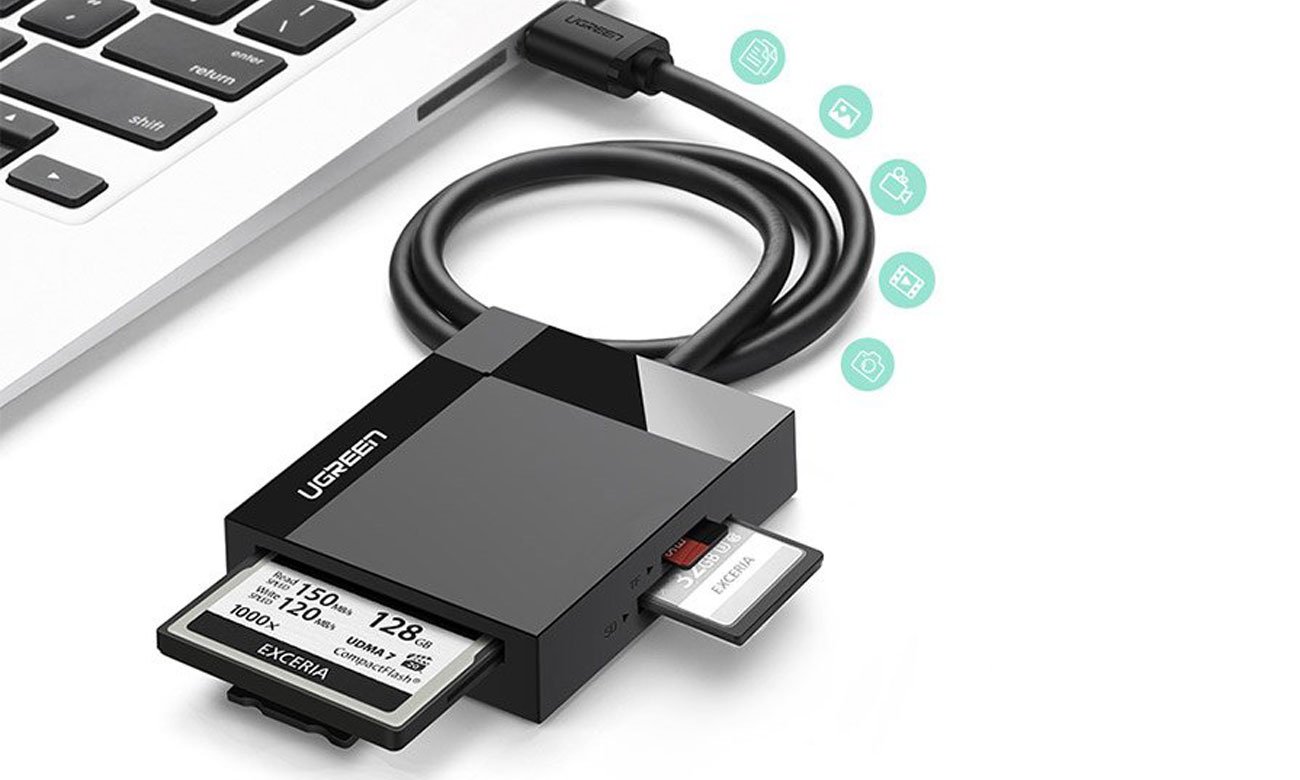 UGREEN USB 3.0 SD / micro SD / CF / MS Kartenleser