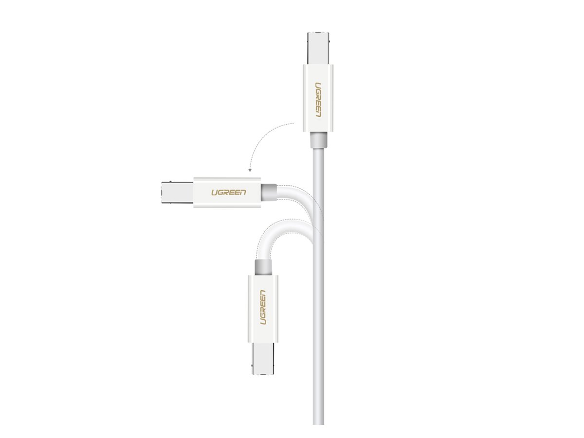 UGREEN US241 USB-C-zu-USB-B Kabel 2.0 für Drucker (2 m, Schwarz)