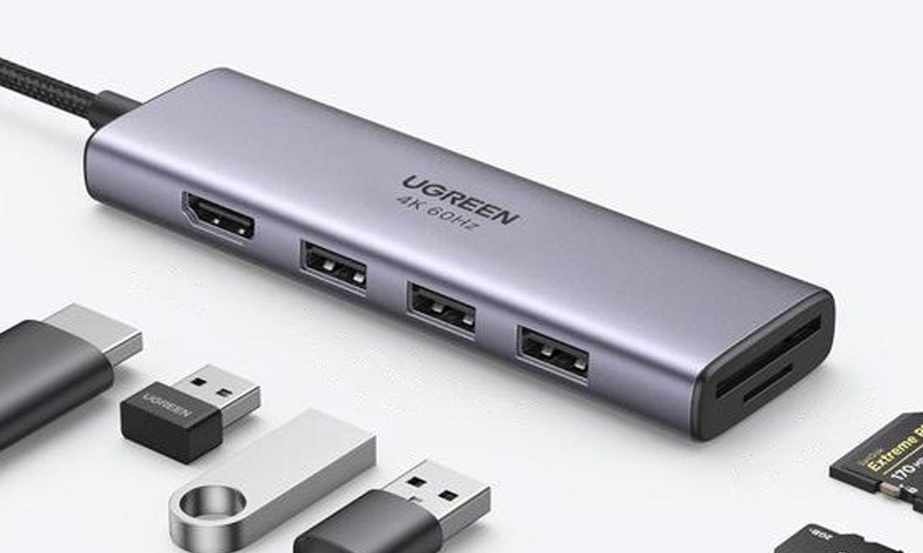 UGREEN USB-C Dockingstation - 3 x USB 3.1 / HDMI 4K 60Hz / SD