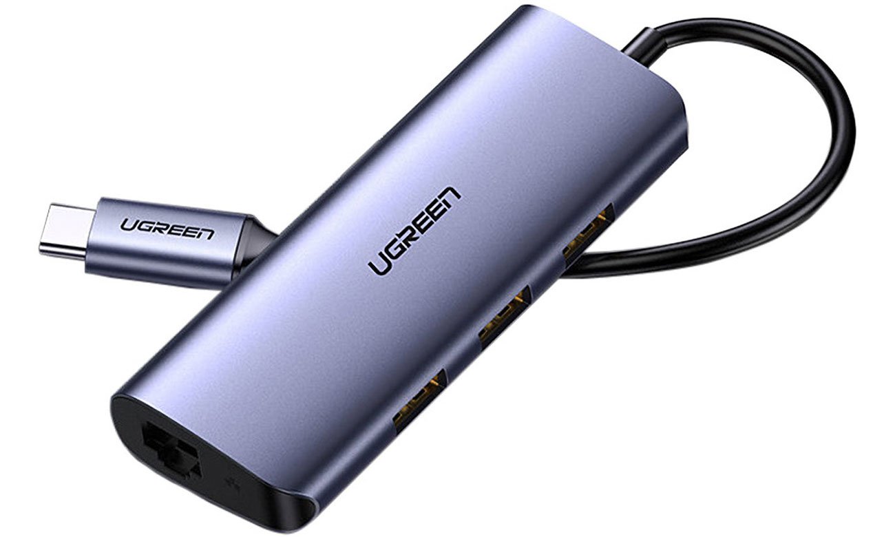 Stacja dokująca UGREEN USB-C - 3 x USB 3.0/ Ethernet / microUSB
