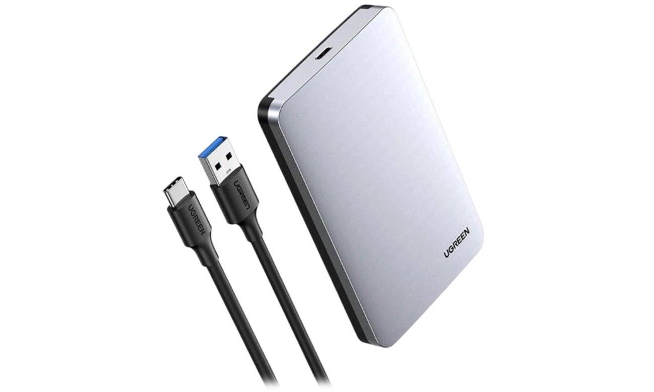 Festplattengehäuse UGREEN 2,5 SATA 3.0 6Gbps + USB-C - USB-A Kabel