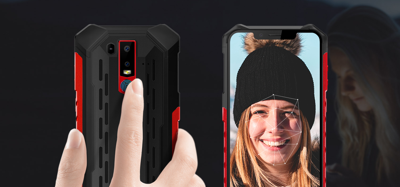 uleFone armor 6S czytnik linii papilarnych skaner twarzy nfc