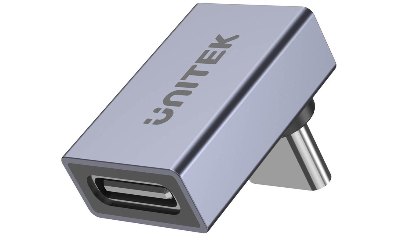 Adapter Unitek USB-C 40Gbps 240W 8K/60Hz kątowy
