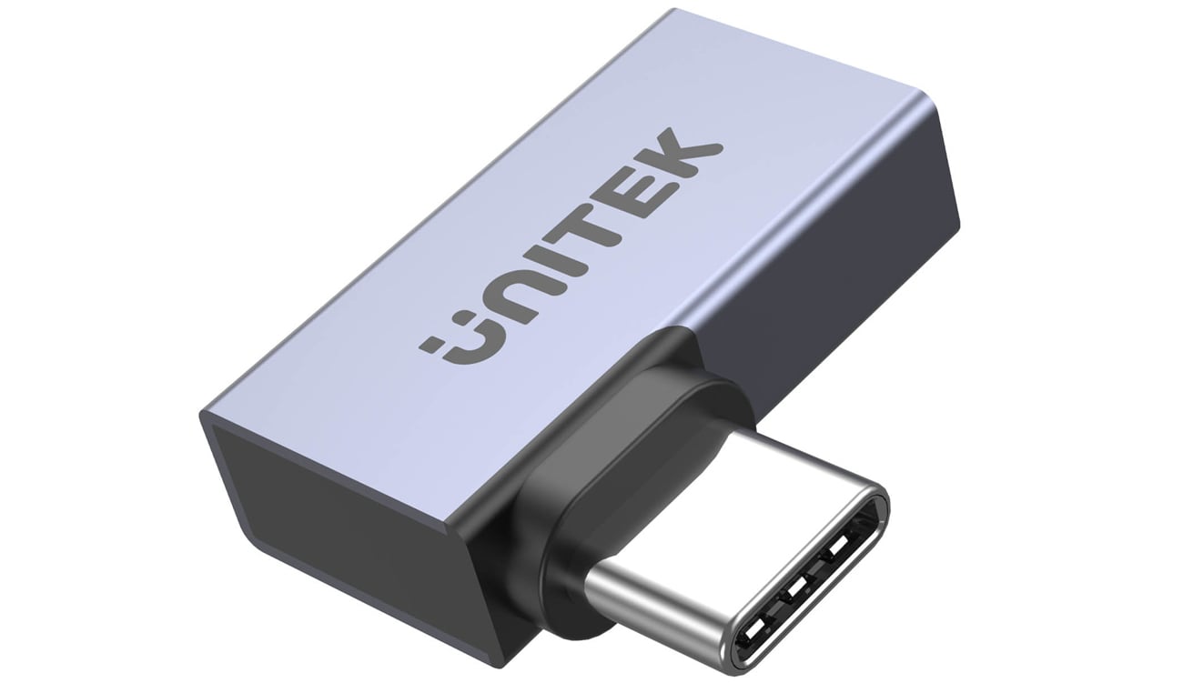 Adapter Unitek USB-C 40Gbps 240W 8K/60Hz kątowy