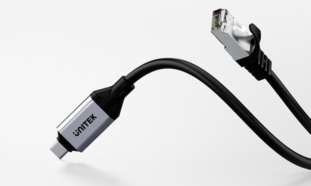 Unitek Netzwerk-Kabel USB-C - RJ-45 1m (mit Thunderbolt 3/4)