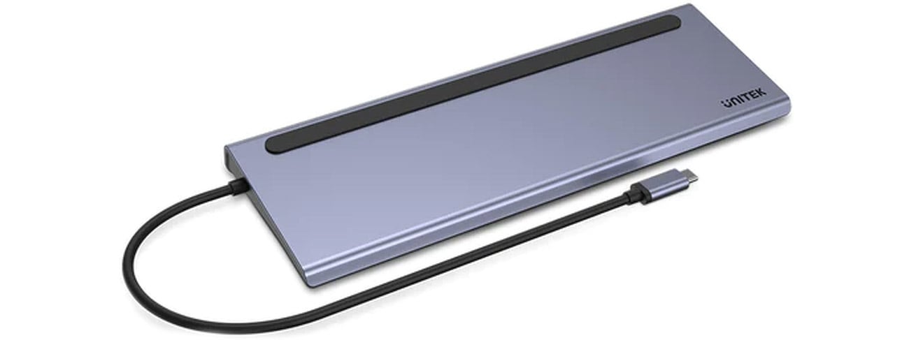 Hub Unitek USB-C 11w1 widok z tyłu