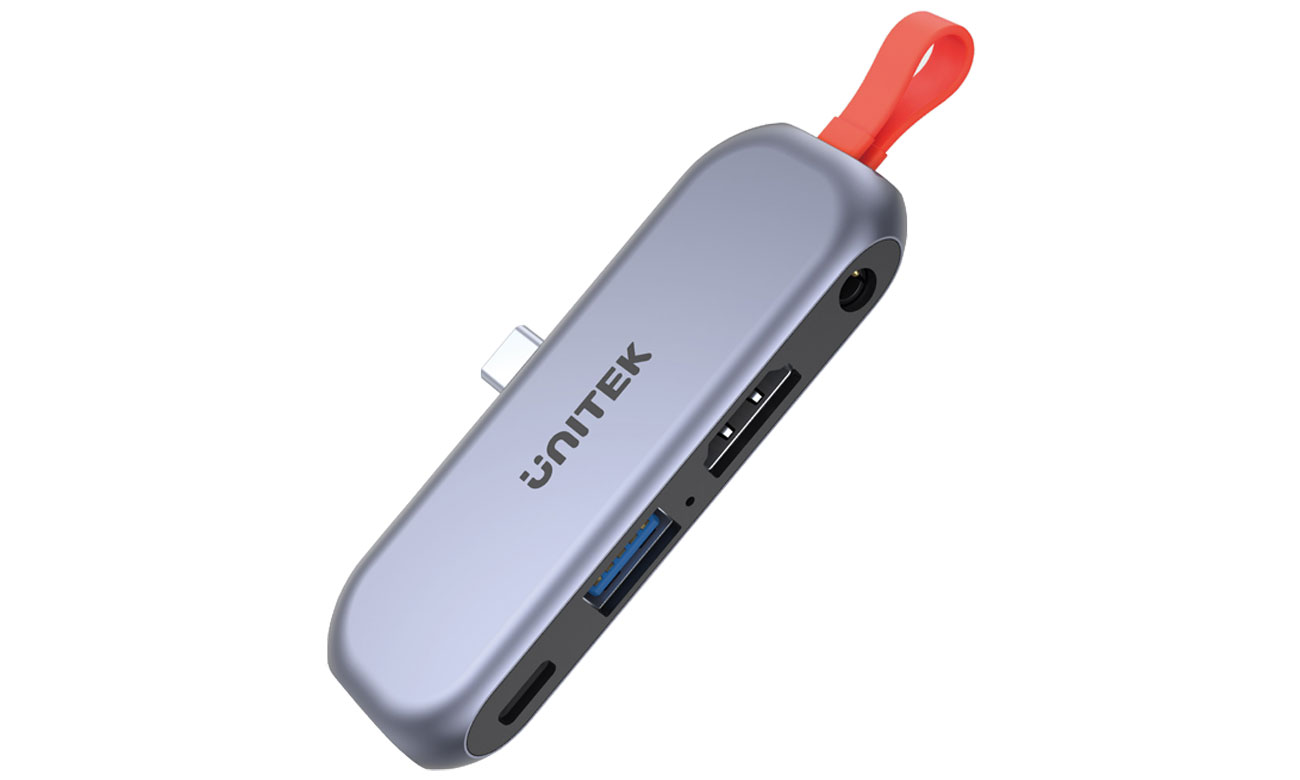 Hub Unitek USB-C widoczne porty
