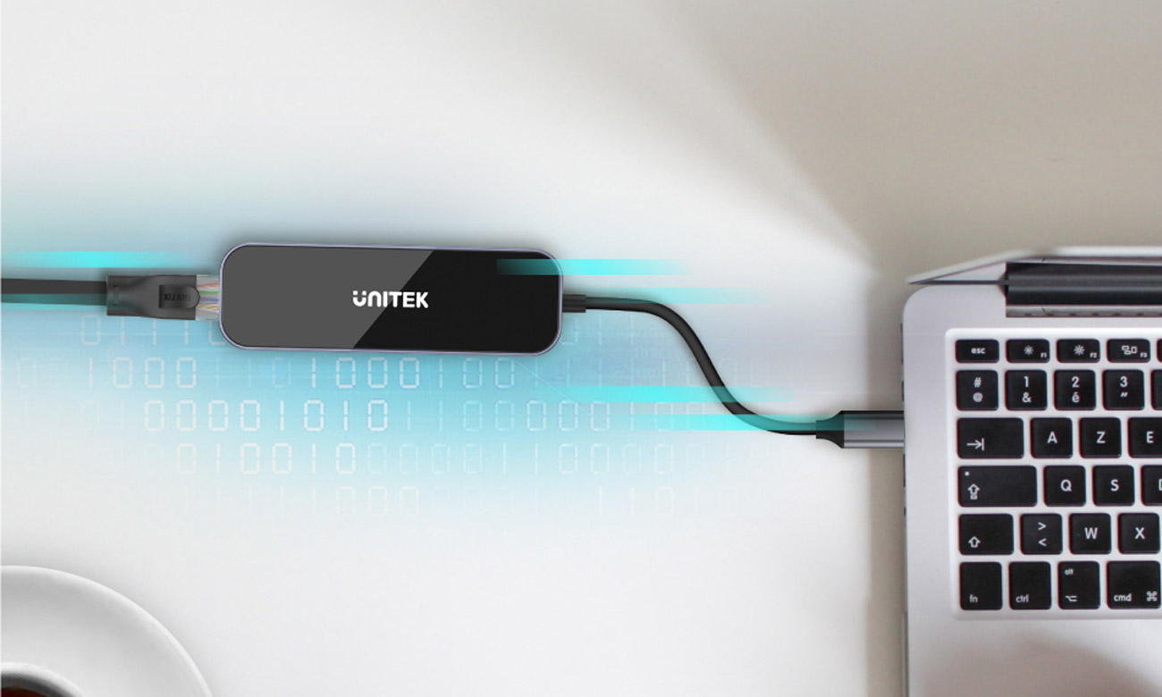 Hub Unitek USB-C 3.1 - RJ-45, HDMI 4K, PD100W, 3x USB-A