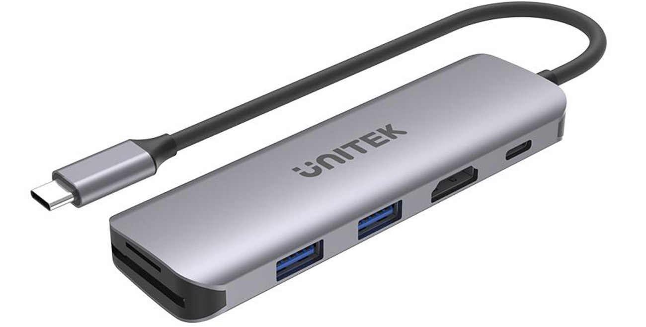Hub Unitek H1107D USB-C - 2x USB 3.1, HDMI, SD, PD 100W