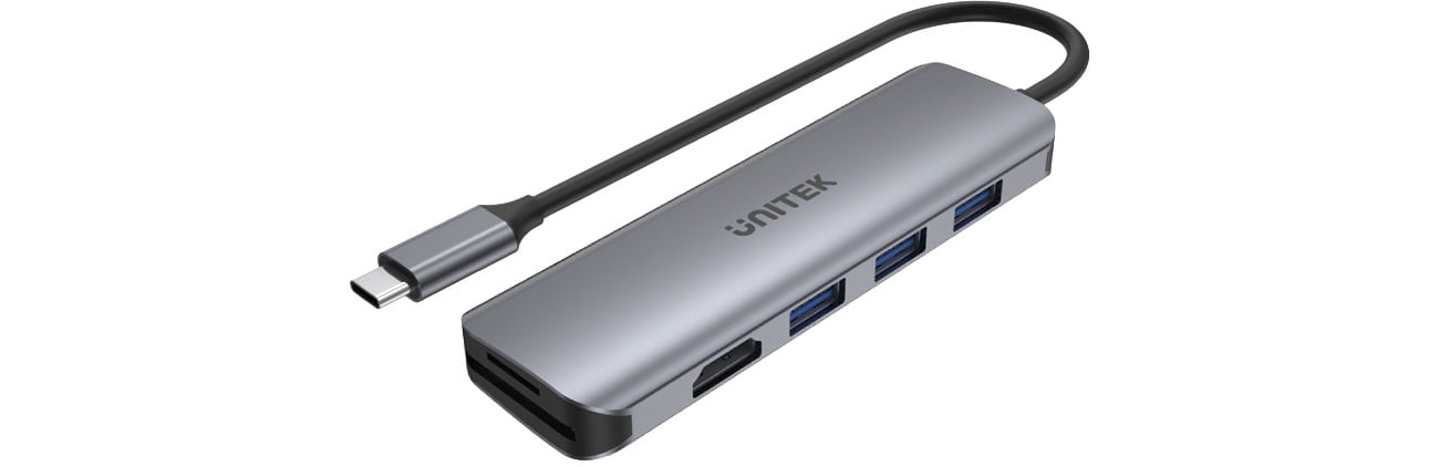 Unitek HUB USB-C - 3x USB 3.1, SD, HDMI H1107F