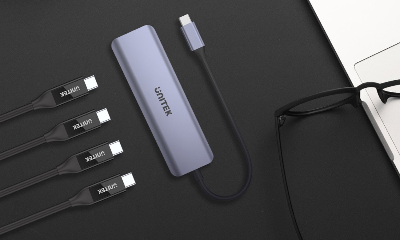 Hub Unitek USB-C 3.1, 4x USB-C, 5 Gbps