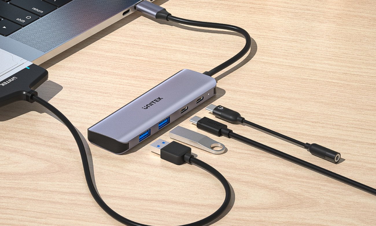 Hub Unitek USB-C 3.1 - 2x USB-C, 2x USB-A