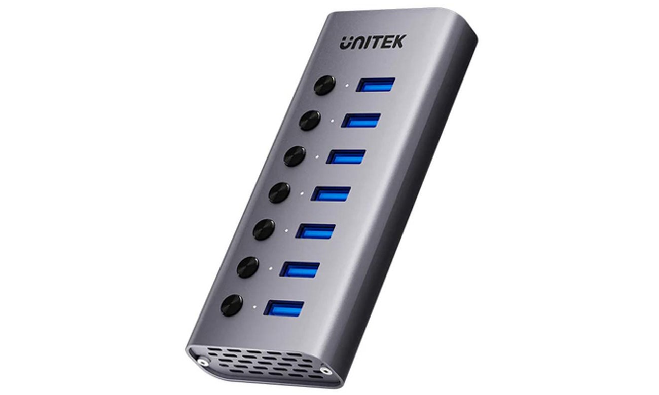 Unitek Hub USB-A 7 portów z wyłącznikami