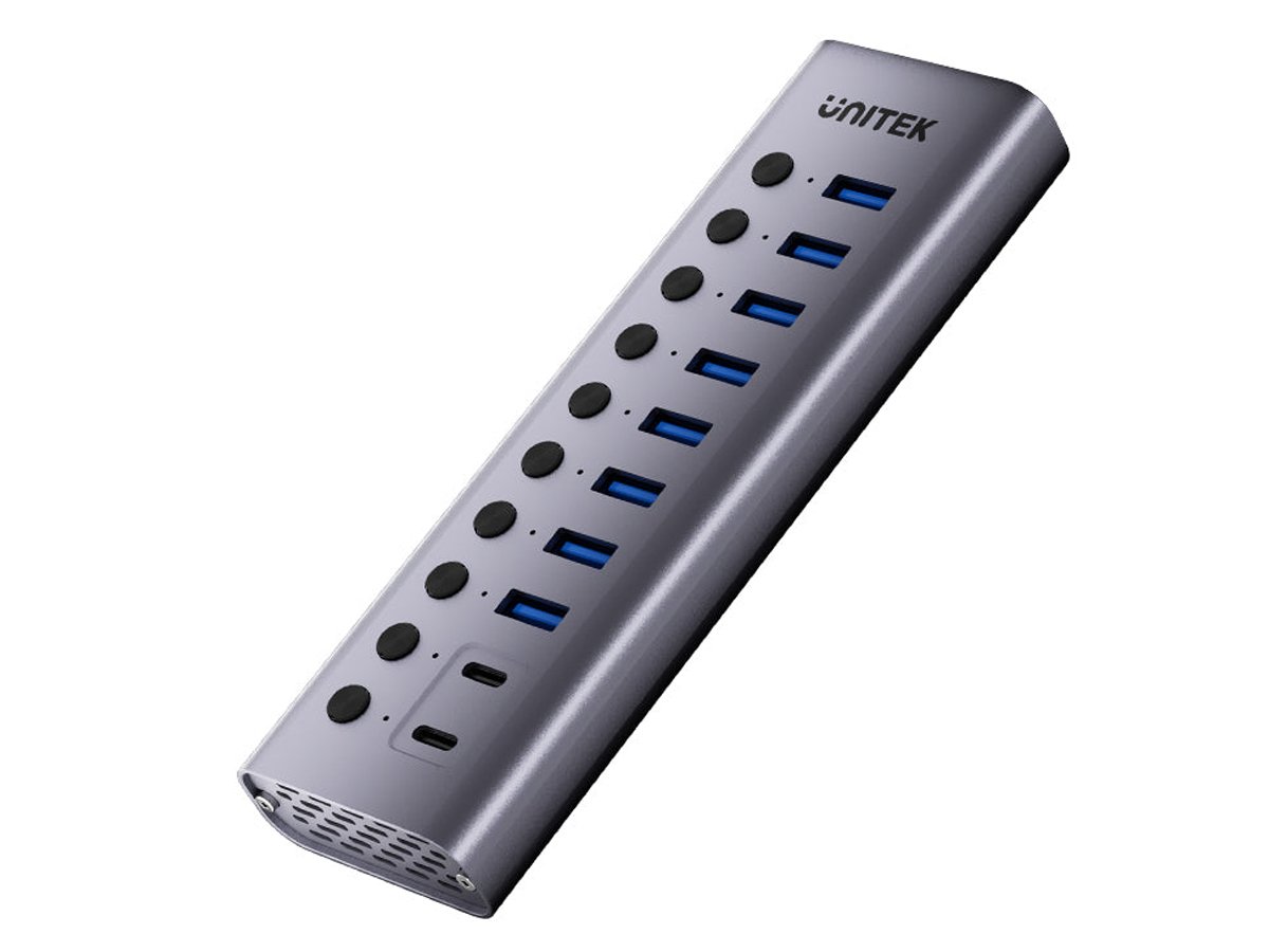 Unitek Hub USB-C/USB-A - 8x USB-A, 2x USB-C (ON/OFF)