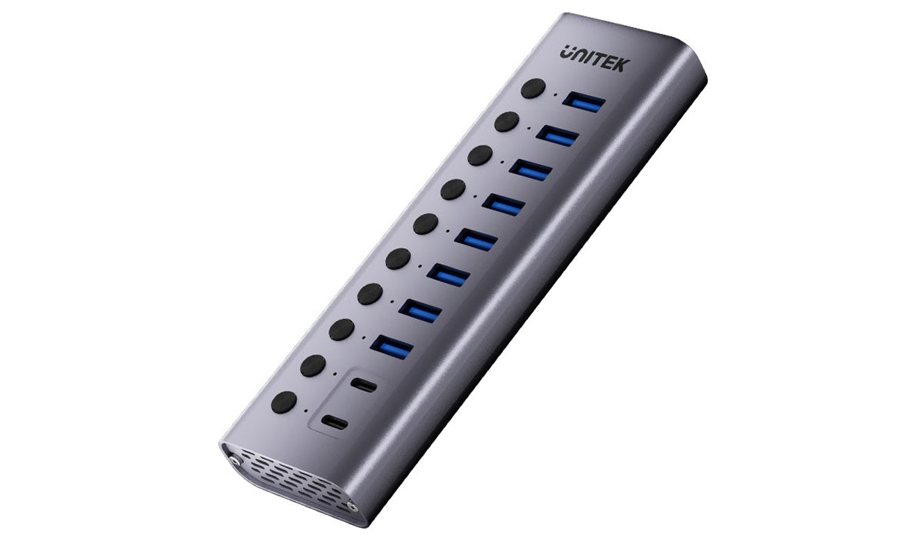 Unitek Hub USB-C/USB-A - 8x USB-A, 2x USB-C (ON/OFF)