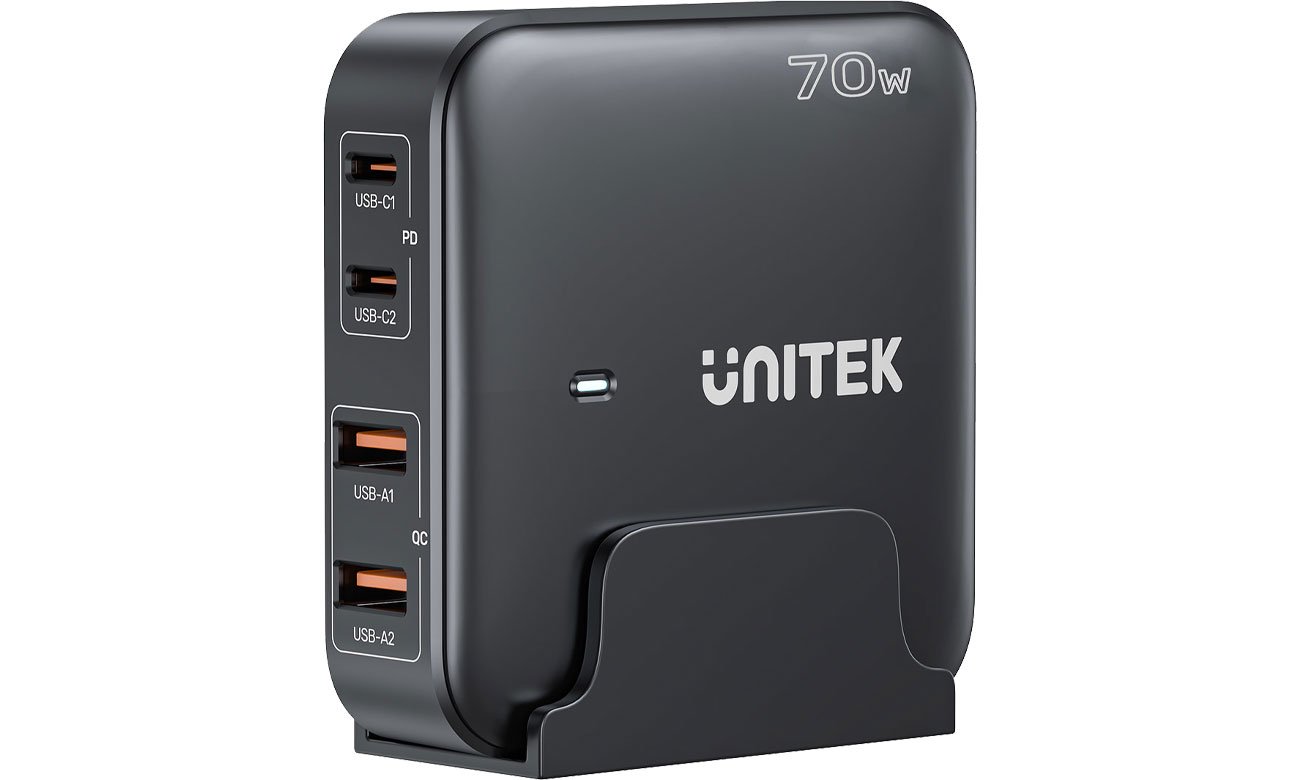 Unitek Schreibtischladegerät GaN 70W 2x USB-A 2x USB-C