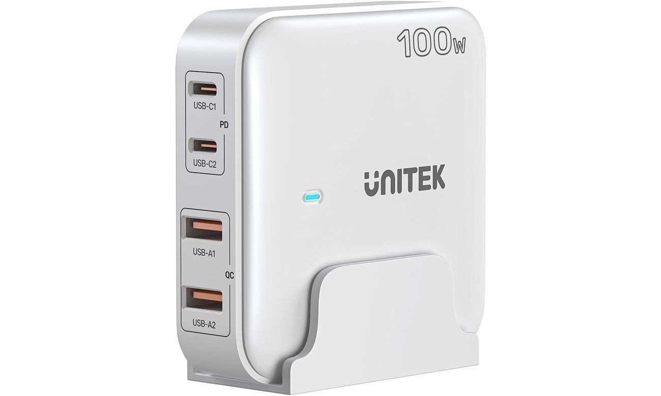 Unitek Schreibtischladegerät GaN 100W 2x USB-A 2x USB-C