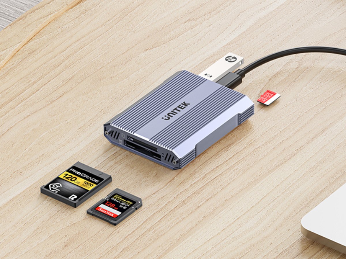 Unitek Kartenleser für CF Express, SD/microSD, USB-A 10 Gbs + HUB