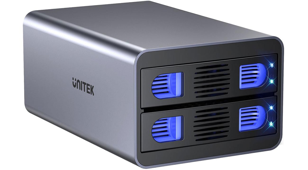 Obudowa Unitek RAID SATA 2.5/3.5 - 4 tryby, 40TB, 5Gb/s
