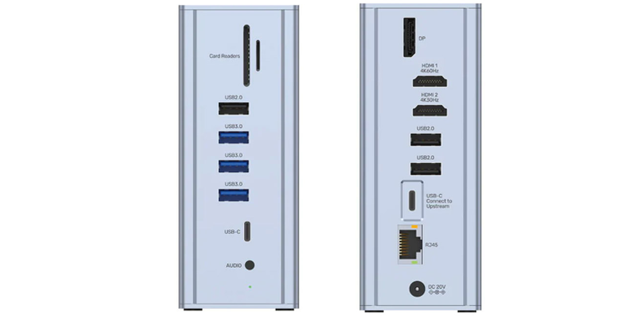 Unitek USB-C 15w1 porty