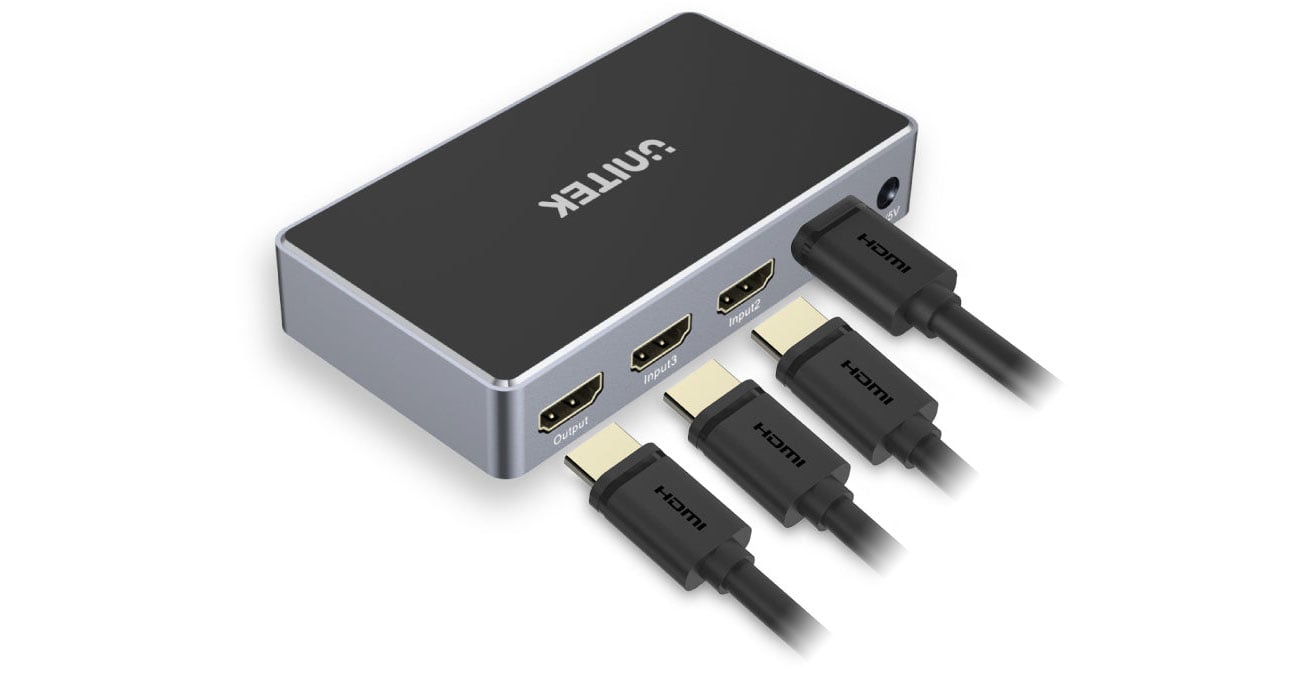 Unitek HDMI-Signalumschalter 1.4b 3 IN-1 OUT 4K V1111A