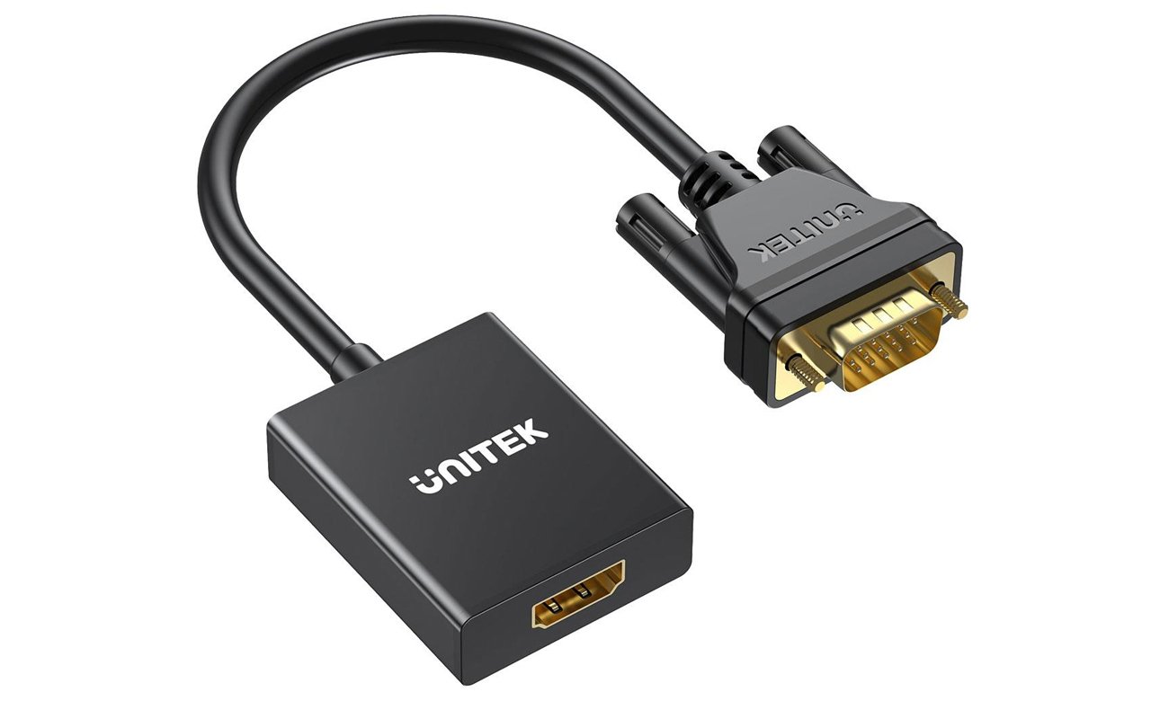 Unitek Adapter VGA - HDMI (1080P/60Hz, 15cm)