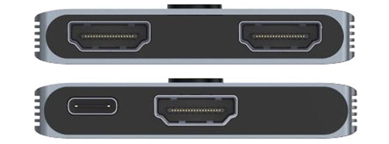 Zweirichtungs-HDMI 2.1 8K 2-in-1 Schalter Unitek V1163A - Ansicht der Anschlüsse