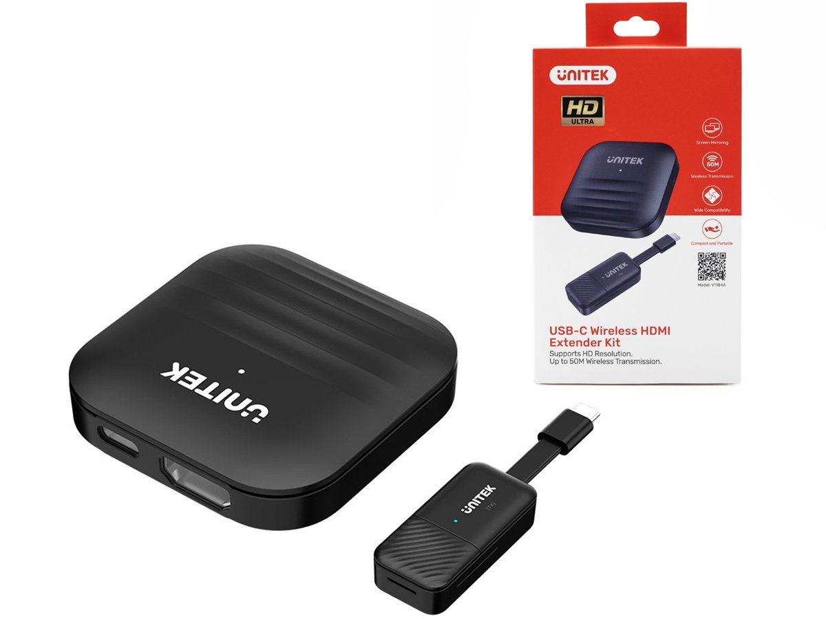 Unitek Bezprzewodowy nadajnik HDMI zasięg do 50m