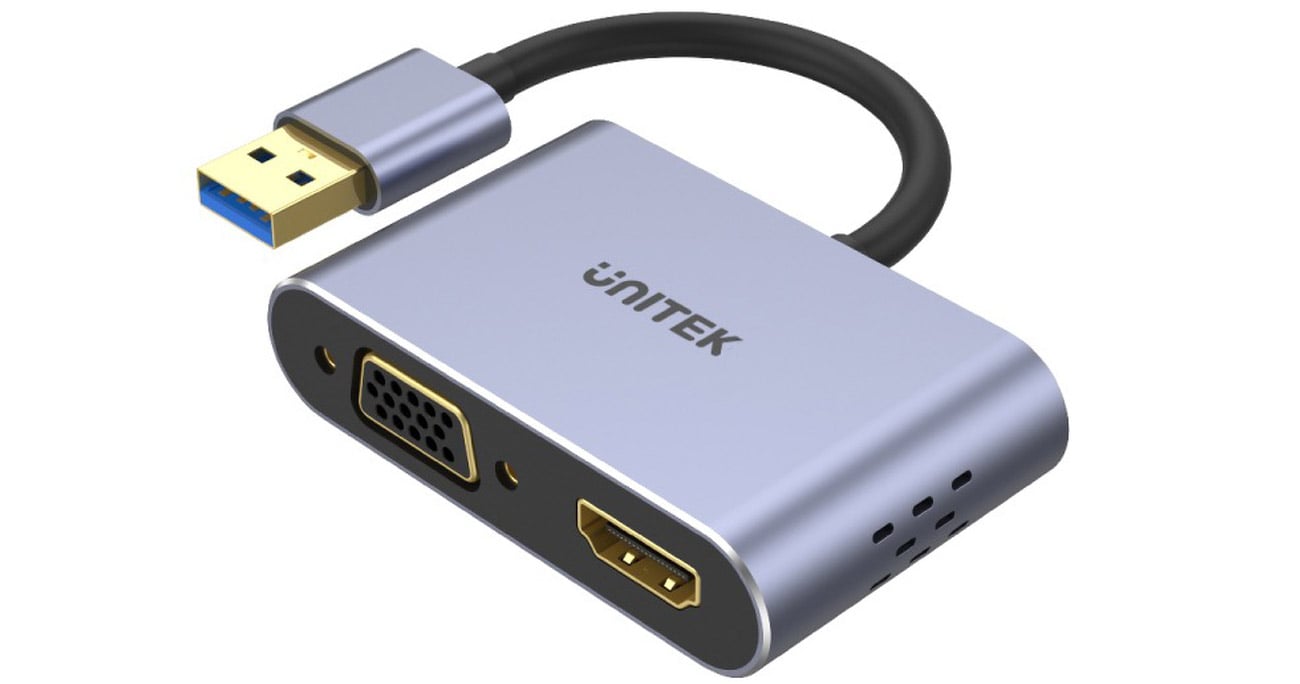 Adapter Unitek USB-A - HDMI, VGA FullHD