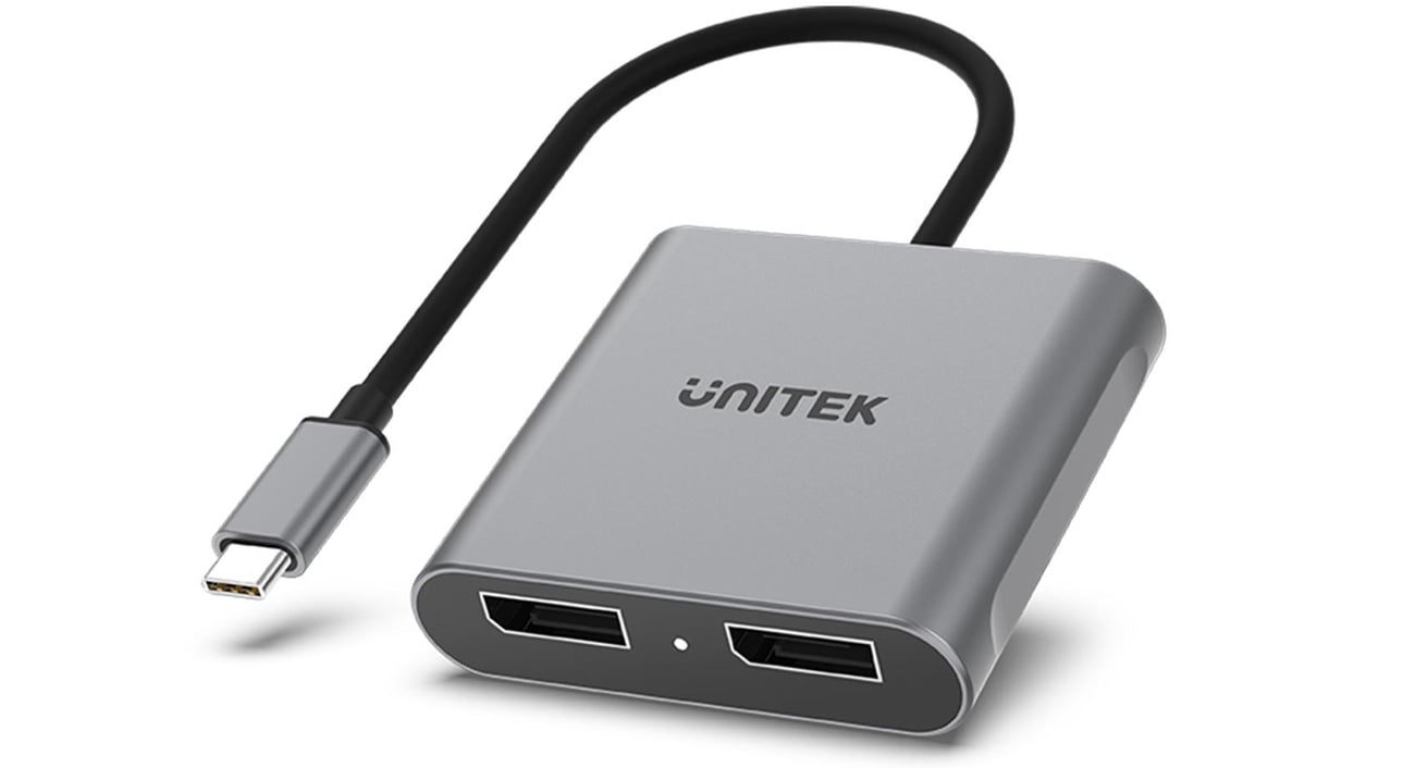 Adapter Unitek USB-C – 2x DP 1.4 8K/60Hz