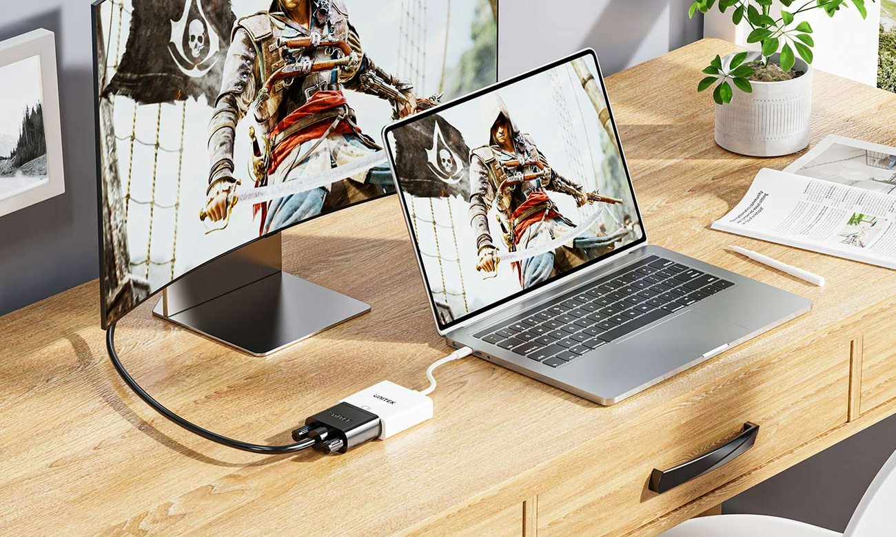 Unitek Adapter USB-C - DVI 15cm