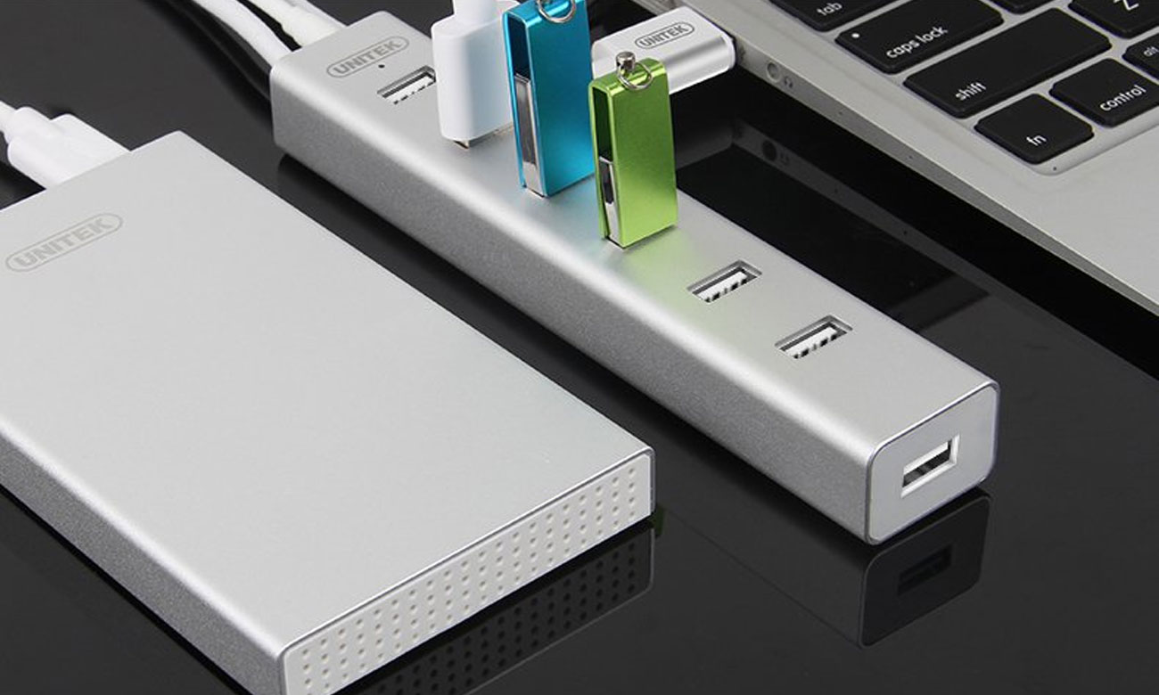 Hub USB Unitek 7x USB 2.0 + zasilacz
