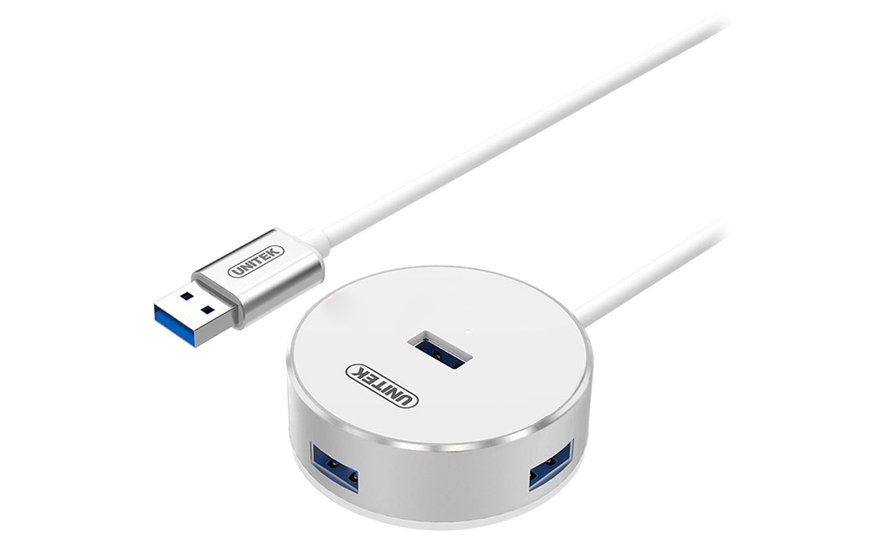 Unitek Aluminiowy HUB USB 4 x USB 3.0 srebrny Y-3197