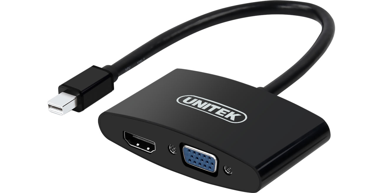 Unitek Konwerter miniDisplayPort - VGA/HDMI Y-6328BK