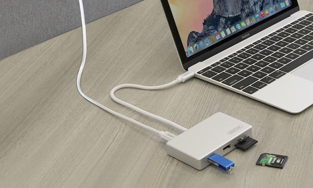 Unitek Y-9319 Hub USB i czytnik kart