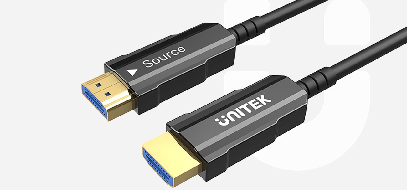 Kabel optyczny Unitek HDMI 2.0 złącza