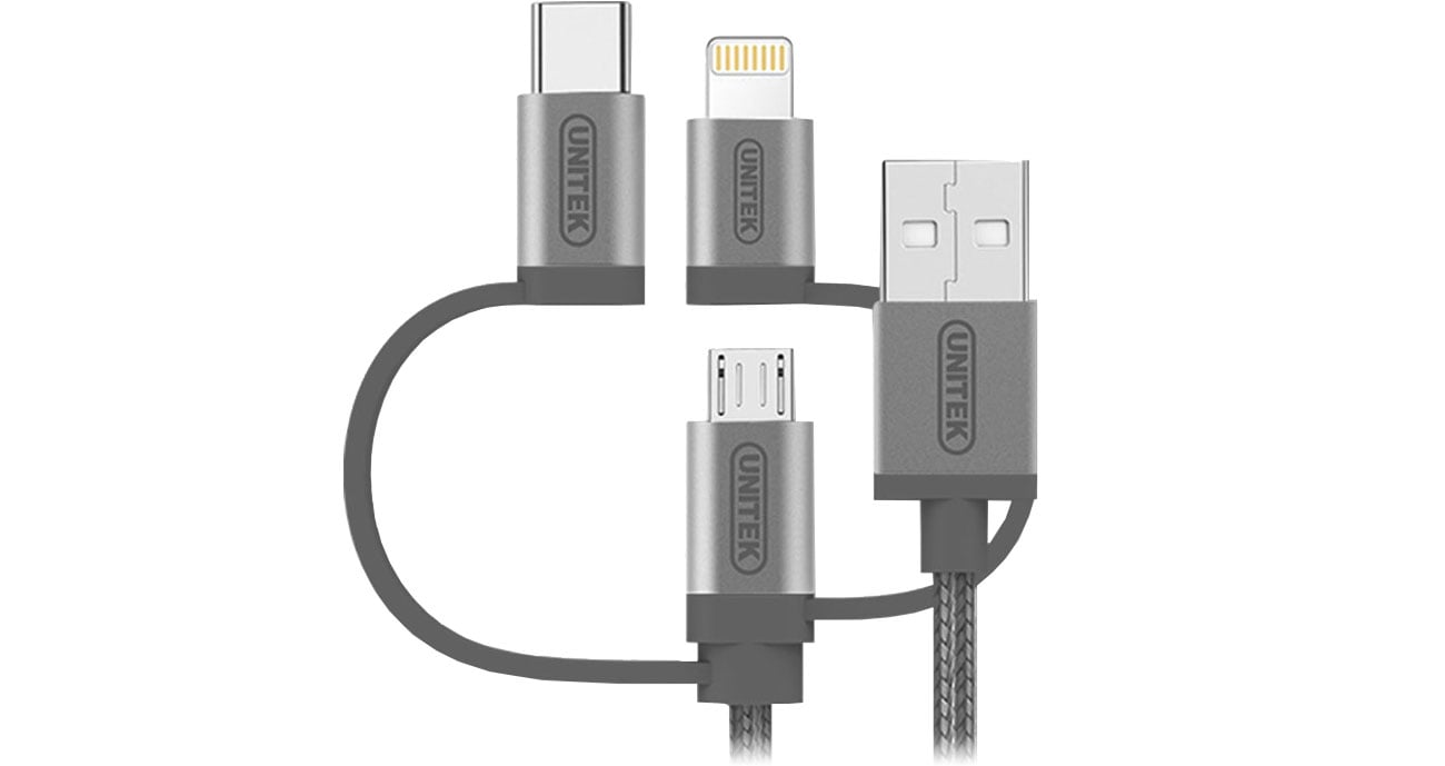 Unitek Kabel USB - Lightning, USB-C, microUSB