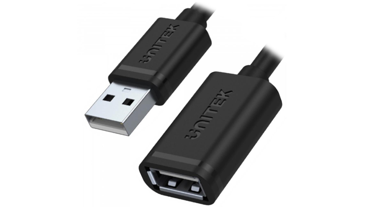 Unitek USB 2.0 Verlängerungskabel 2m schwarz Y-C450GBK