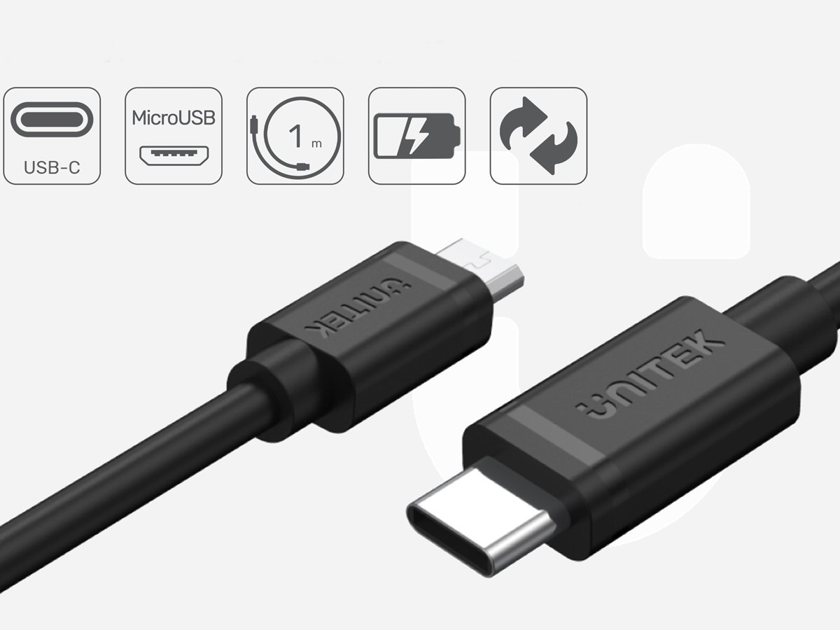 Przewód Unitek USB-C - microUSB złącza