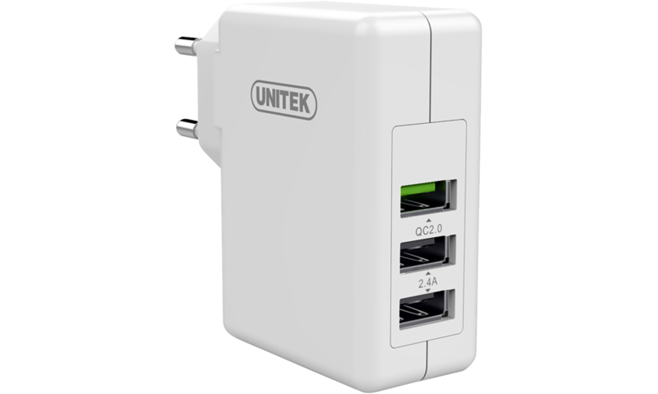 Unitek Ładowarka sieciowa 3xUSB 2,4A + QC2.0 FAST Y-P537A