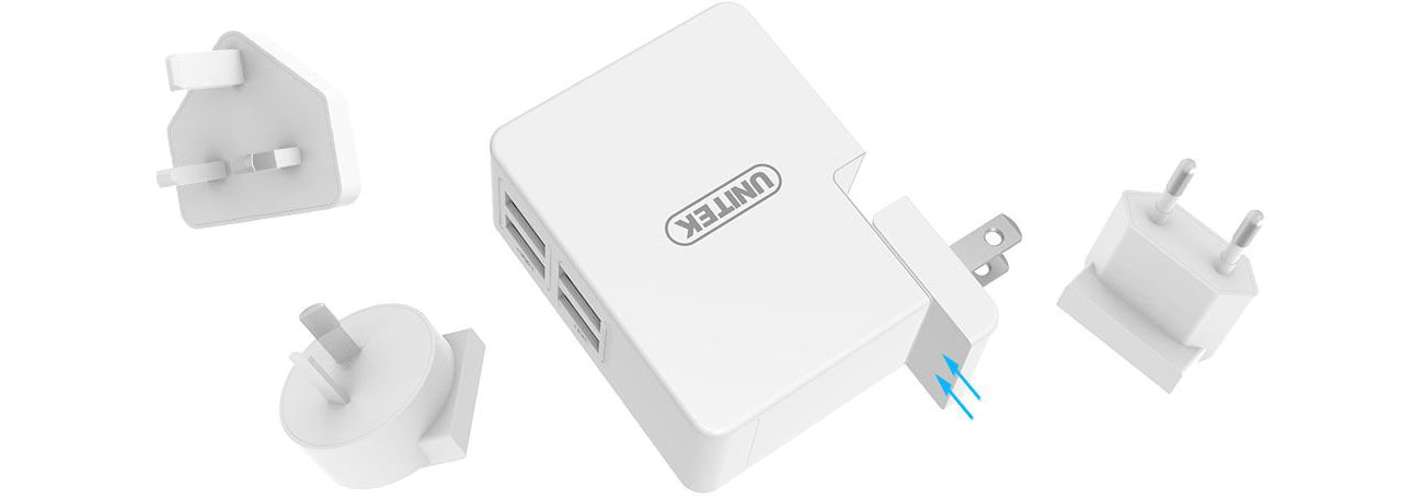 Unitek Ładowarka sieciowa 4 x USB 2,4A 48 W Y-PW10001