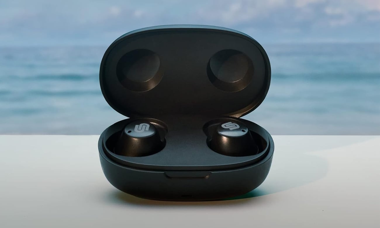 Słuchawki bezprzewodowe Urbanista Lisbon Czarne - Grafika z tłem