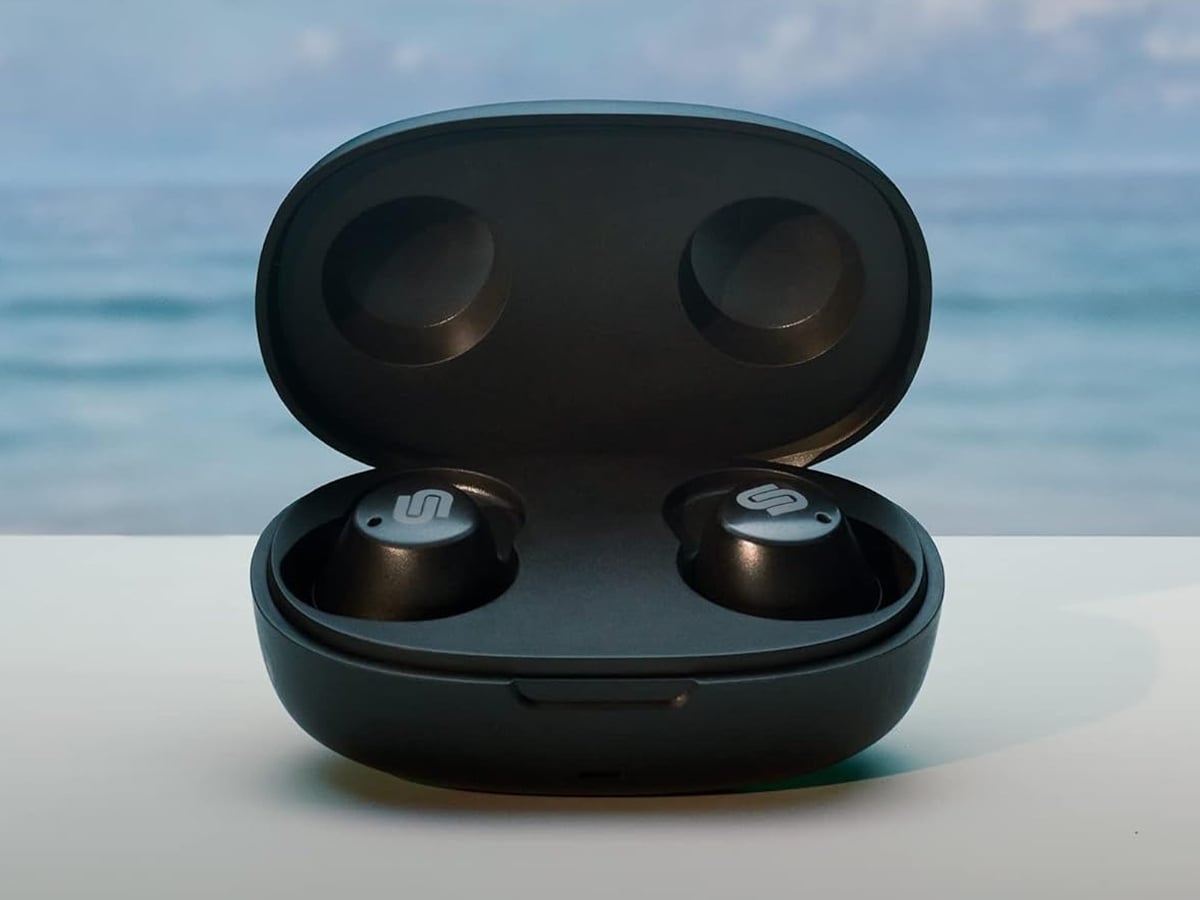 Słuchawki bezprzewodowe Urbanista Lisbon Czarne - Grafika z tłem