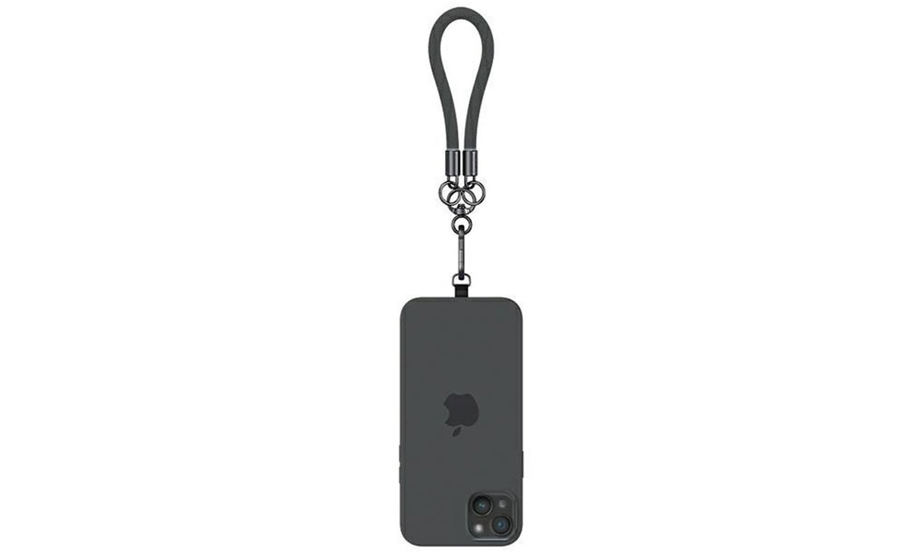 USAMS Uniwersalna smycz do telefonu 30cm czarna