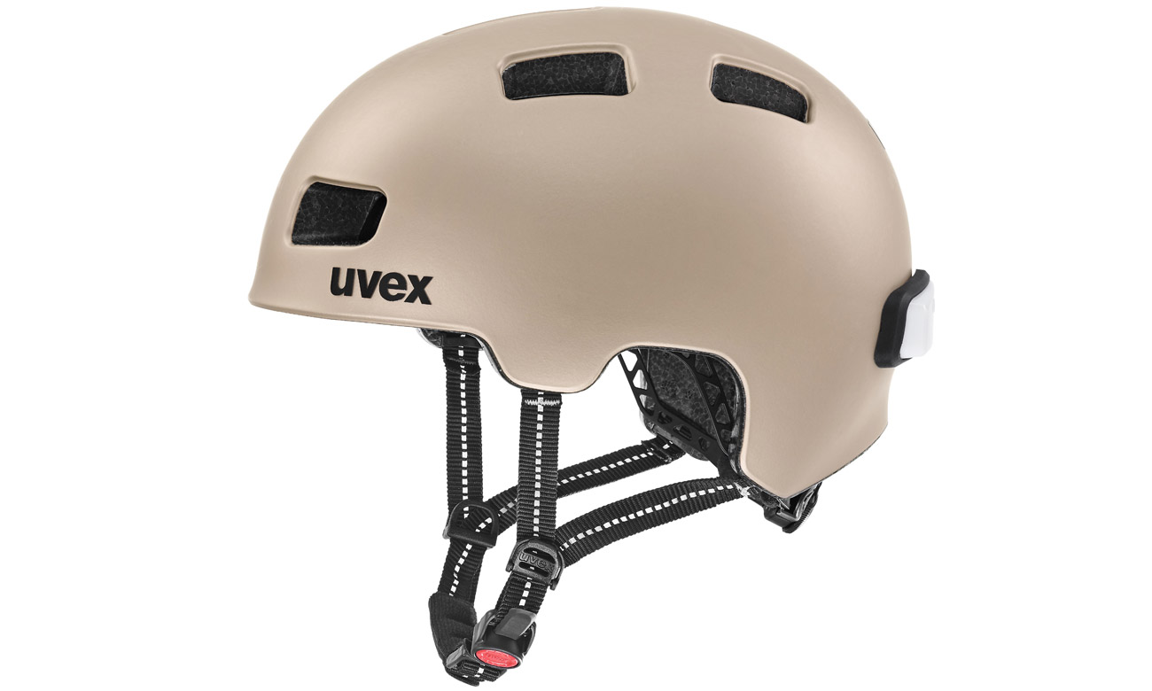 Kask ochronny UVEX City 4 55-58 cm Gold mat - Widok z boku