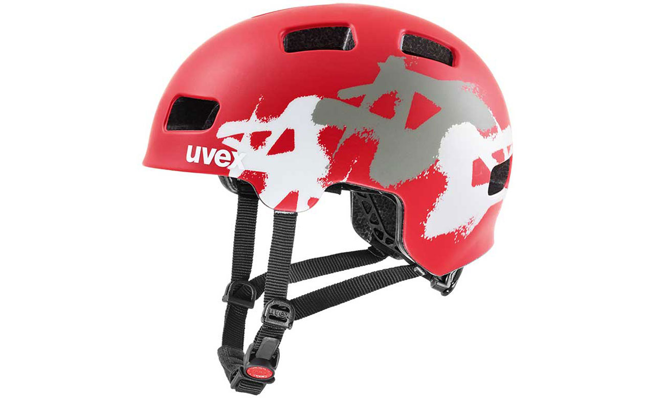 Kask ochronny UVEX HLMT 4 CC Czerwony graffiti 51-55 cm