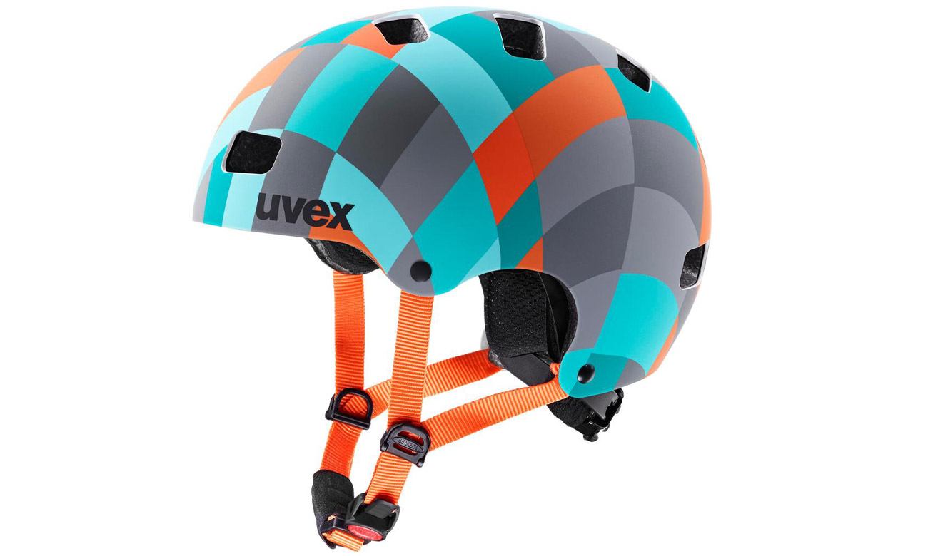 Kask ochronny UVEX Kid 3 cc 51-55 cm Zielona szachownica