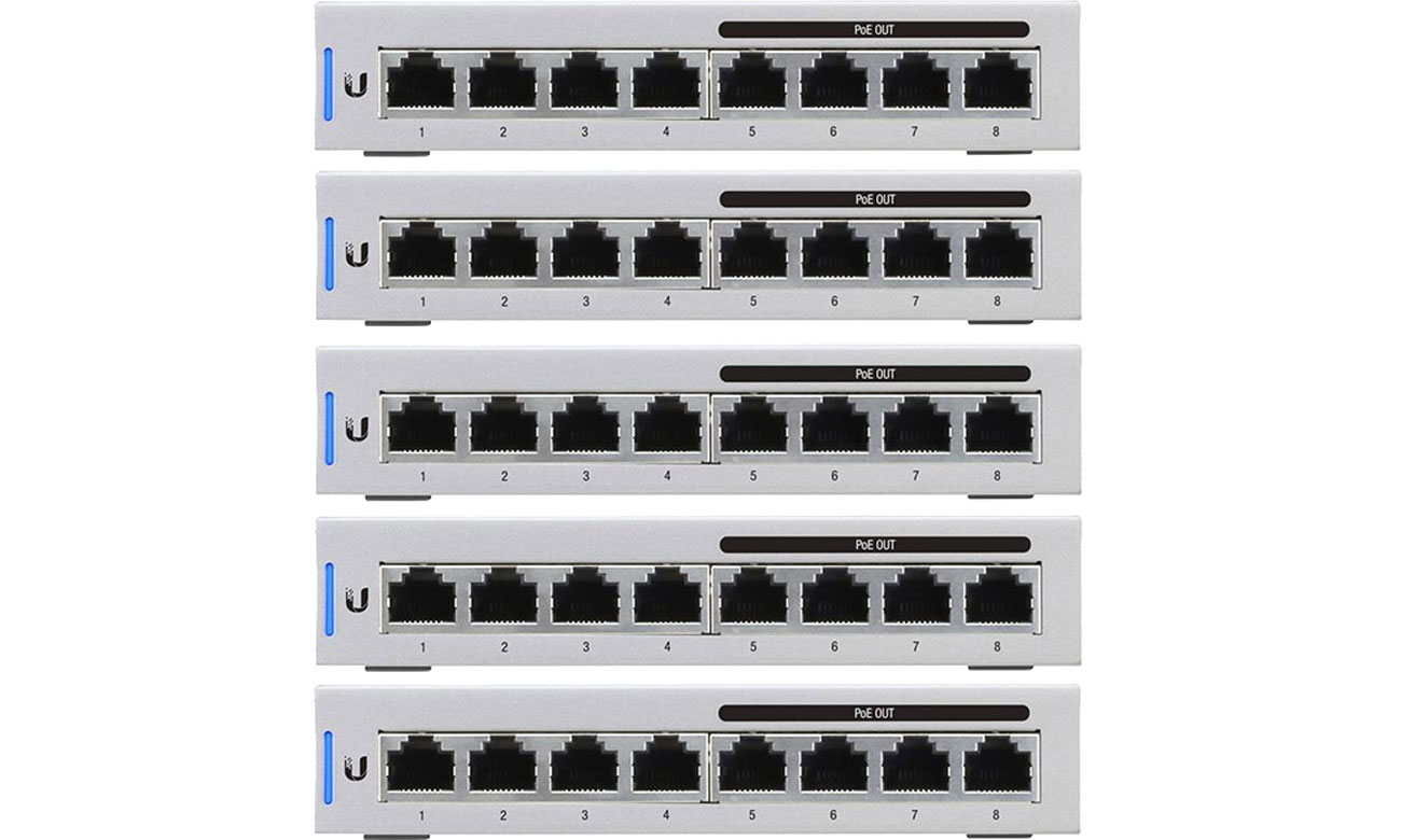 Switch UniFi 8p US-8-60W (5 szt.) Złącza